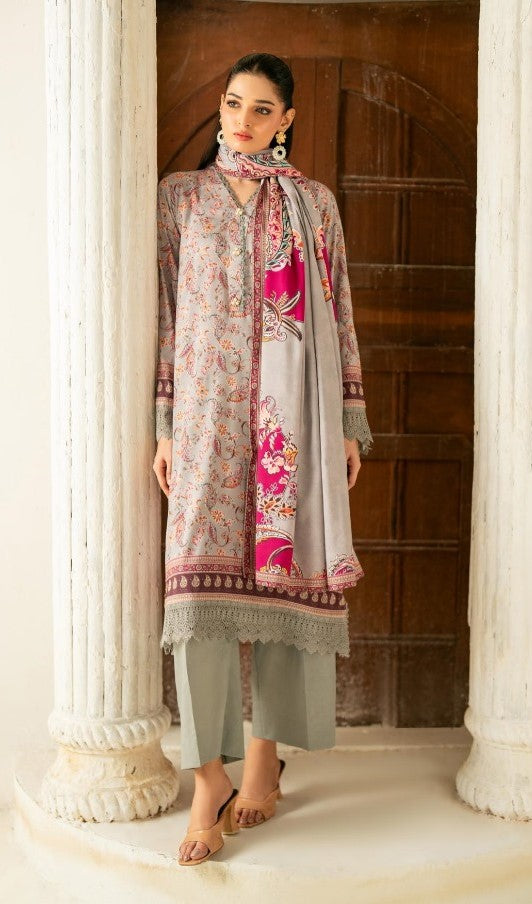 Salina's 3pcs linen collection | Grey and pink
