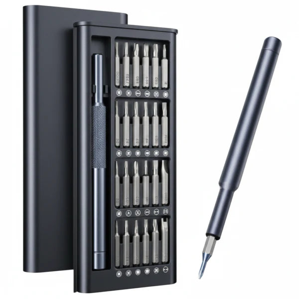 24-in-1 Precision Screwdriver Set – Magnetic Multi-Bit Repair Tool Kit with Premium Aluminum Case | Perfect for Mobile, Laptop, Watch & Electronics Repair
