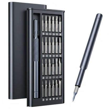 24-in-1 Precision Screwdriver Set – Magnetic Multi-Bit Repair Tool Kit with Premium Aluminum Case | Perfect for Mobile, Laptop, Watch & Electronics Repair