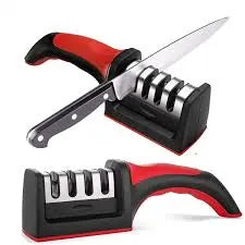Professional 3-Stage Knife Sharpener | Tungsten Steel, Diamond & Ceramic Blade Sharpening Tool –