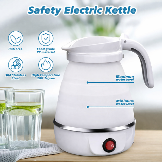 RAF 600ml Foldable Electric Travel Kettle – 1500W Portable & Fast-Boiling Water Heater for Home, Office, and Travel