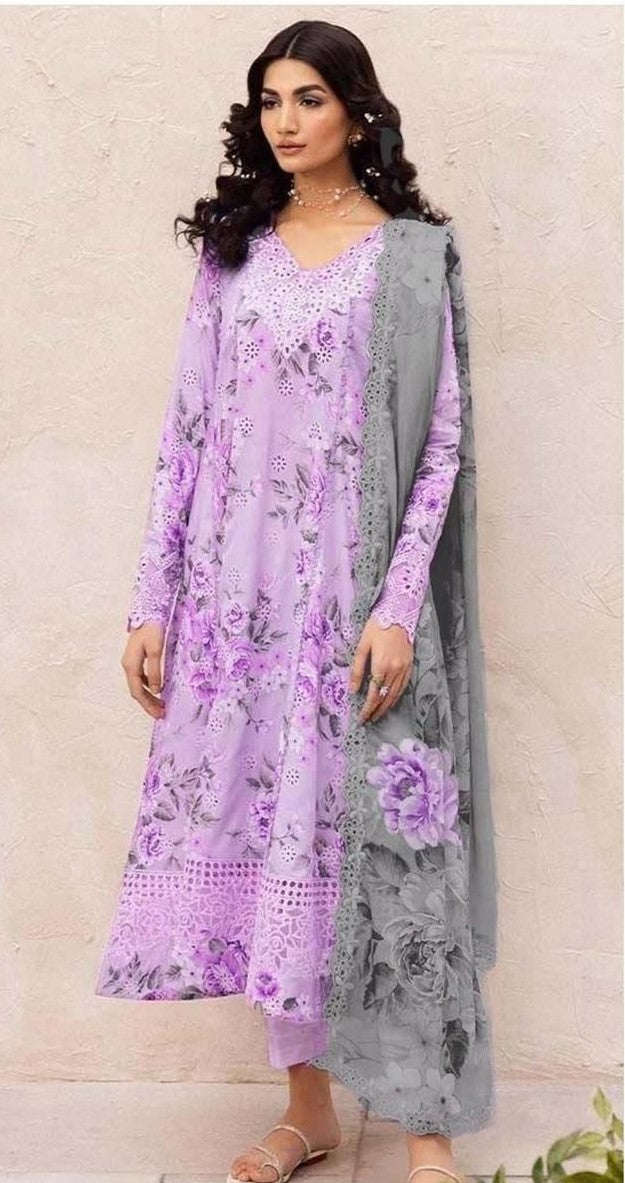 Iznik 3pcs khaddar collection | pastel lavender