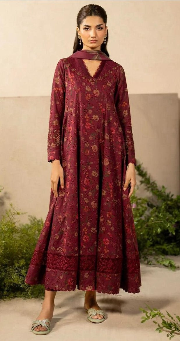 Magenta color | Iznik 2pcs khaddar suit | Winter collection