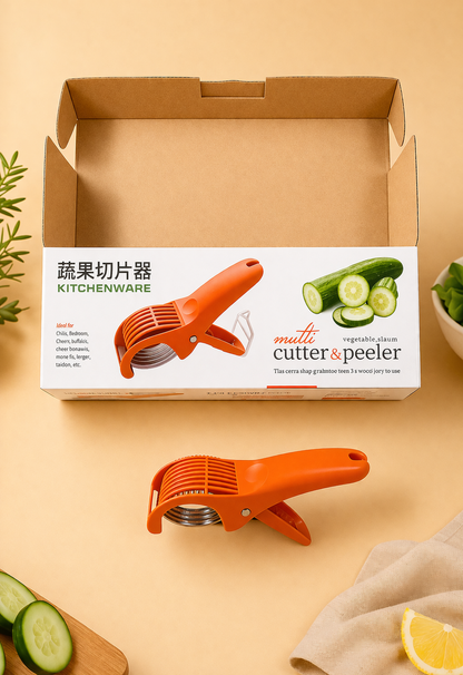 Multi-Functional 3-in-1 Vegetable Cutter & Peeler – Premium Stainless Steel Multi-Blade Slicer | Fast, Safe & Effortless Kitchen Tool for Fruits & Vegetables