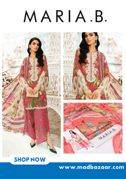 Baby Pink | Maria.B | Premium Lawn Suit 3pc