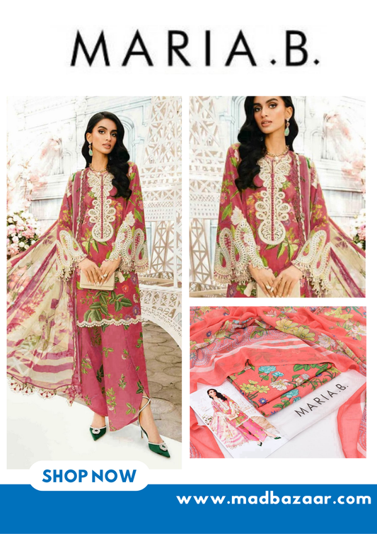 Baby Pink | Maria.B | Premium Lawn Suit 3pc