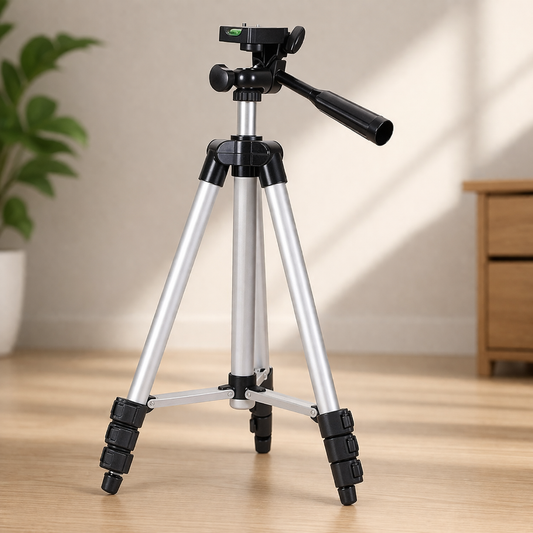 WT-3110A Professional Adjustable Camera Tripod Stand with 3-Way Pan Head – Lightweight Aluminum Tripod for DSLR & Mobile