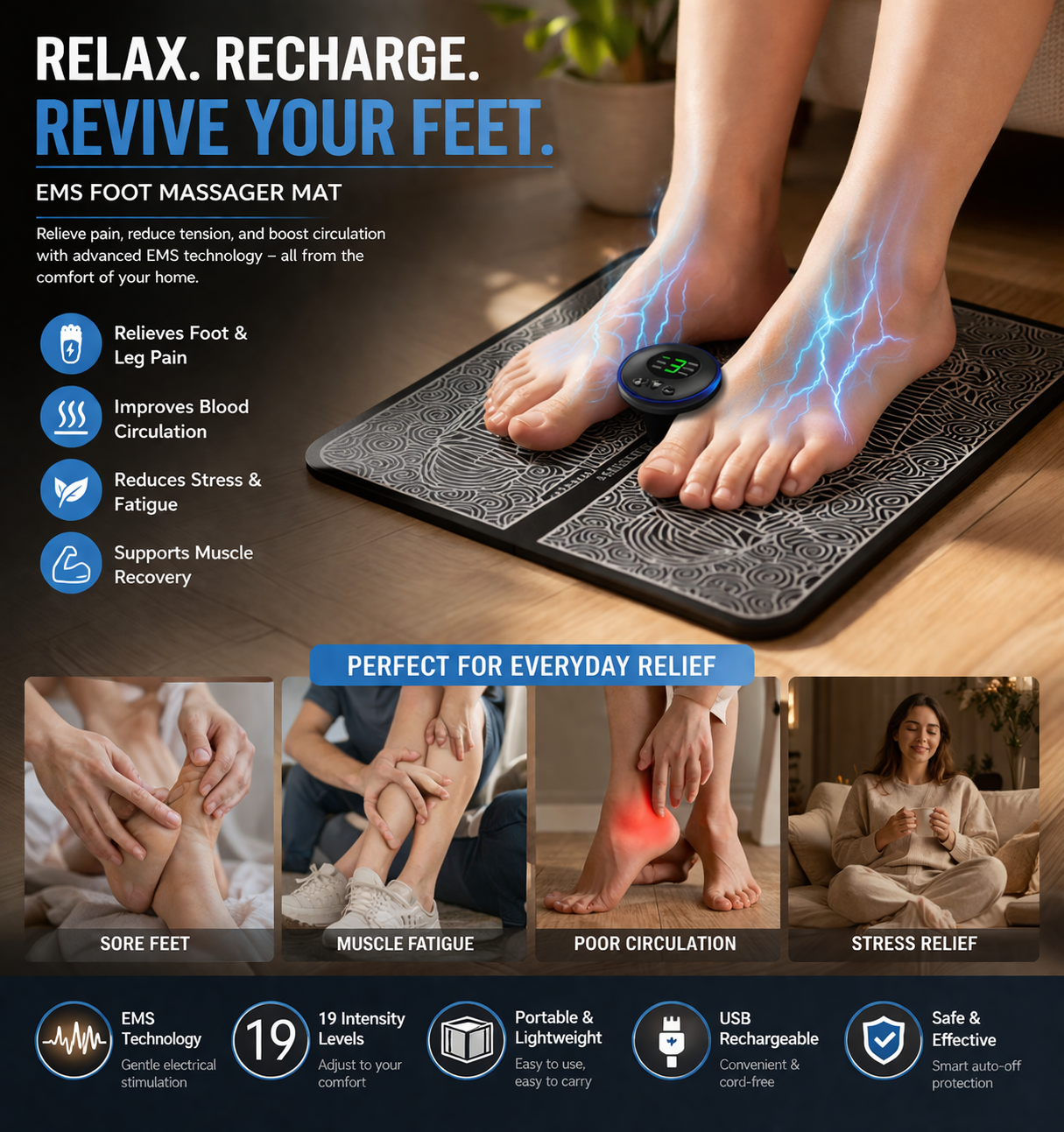 EMS Intelligent Foot Revitalizer Pad