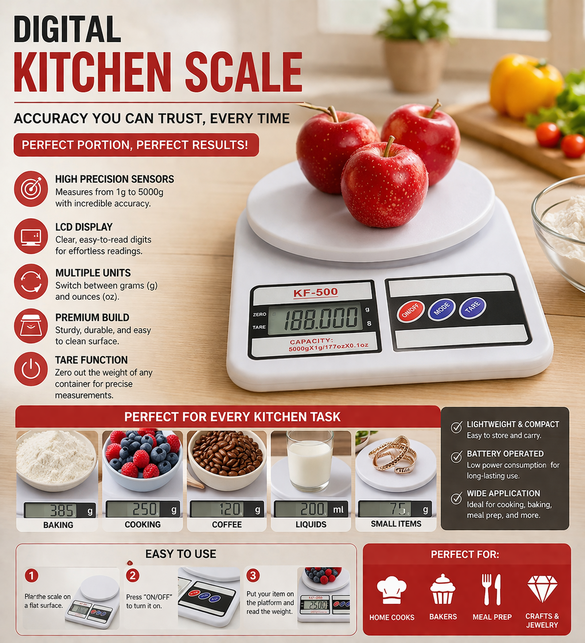 Pro-Series High Precision Digital Kitchen Scale