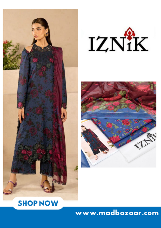 Light purple | IZNIK | Premium Lawn Suit 3pc