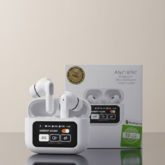 AirPods Pro A9 Wireless Earbuds – Full-Color Smart Touch Screen Case | ANC + ENC Noise Cancellation | Bluetooth 5.4 | 36H Playtime