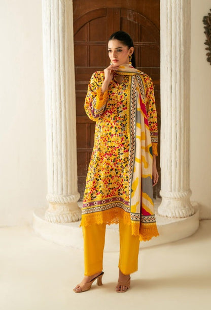Linen 3pcs suit | Bright yellow | Salina's summer collection