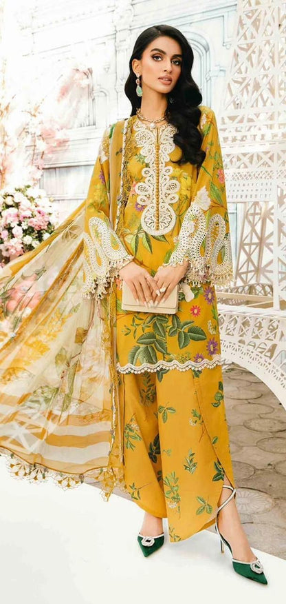 Yellow | Maria.B | Khaddar 3pcs suit | Winter collection