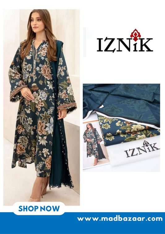 Khaddar stuff | dark teal | Iznik 2pcs winter collection